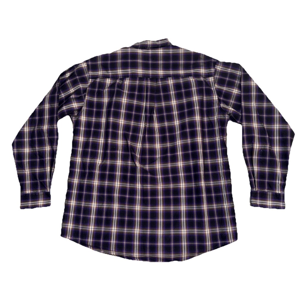 Cinch Shirt Men's M Purple Black Plaid Button Up Long Sleeve Western Cowboy - Picture 2 of 12